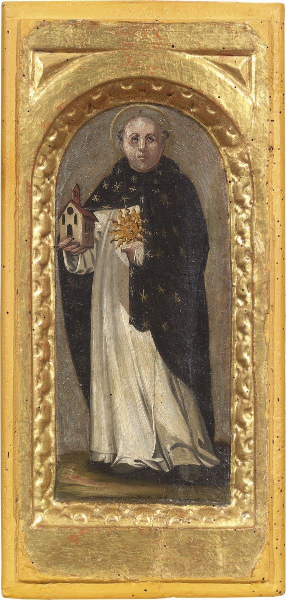 Scuola Senese Fine XVI Secolo - «san Tommaso D'aquino» e «san Domenico»