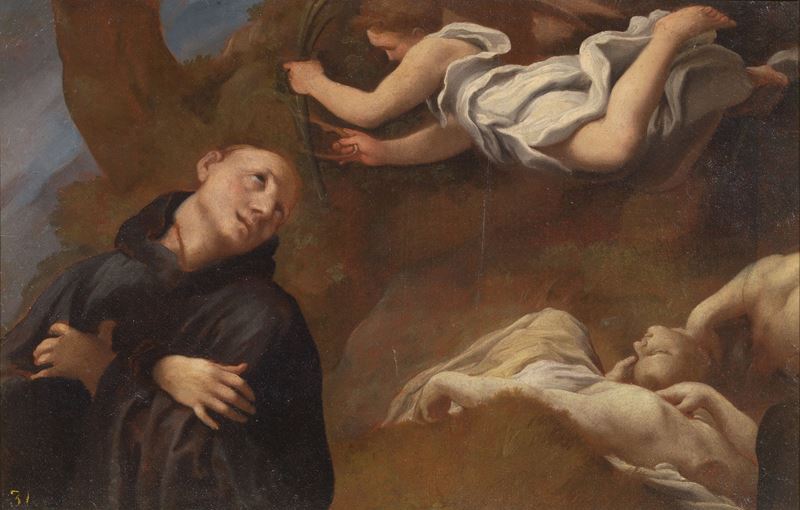 Scuola del Correggio del XVII Secolo - Santo Martire in Estasi