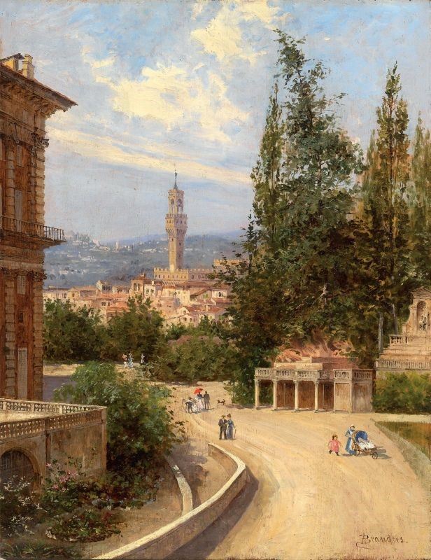 Antonietta Brandeis - Veduta di Firenze dal Giardino di Boboli