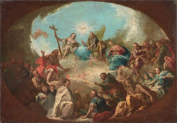 Nicola Grassi (attr. a) - La Trinità con la Vergine e i Santi