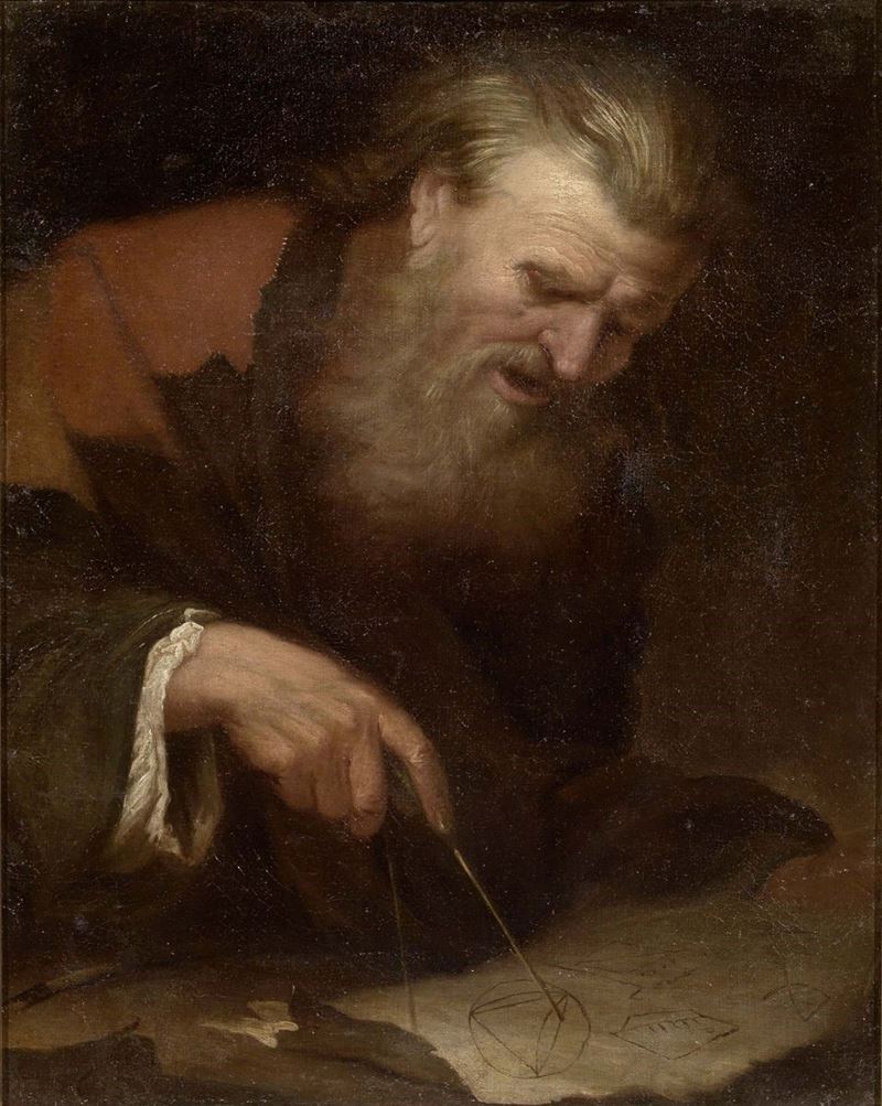 Scuola Fiamminga del XVII Secolo - Filosofo (euclide)