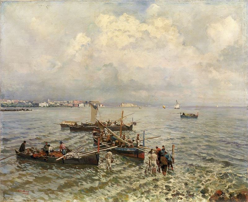 Attilio Pratella - Pescatori a Mergellina