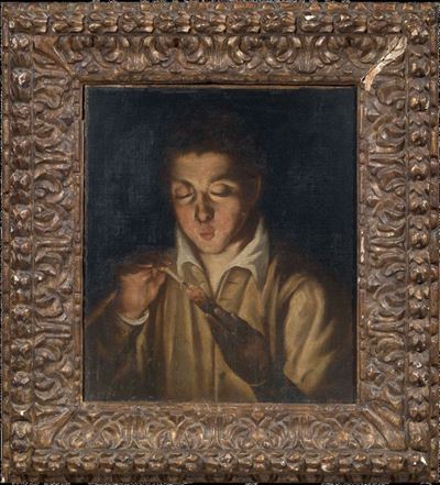 Ragazzo che Accende una Candela (el Soplón)