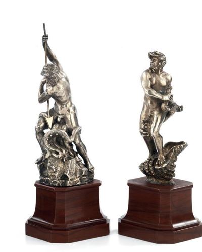 Due Sculture in Argento