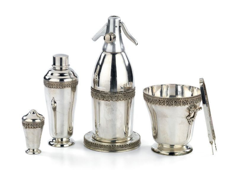 Set da Bar in Argento