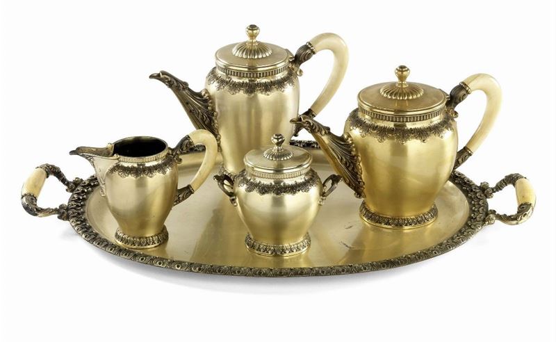 Servito da Tè e Caffè in Argento