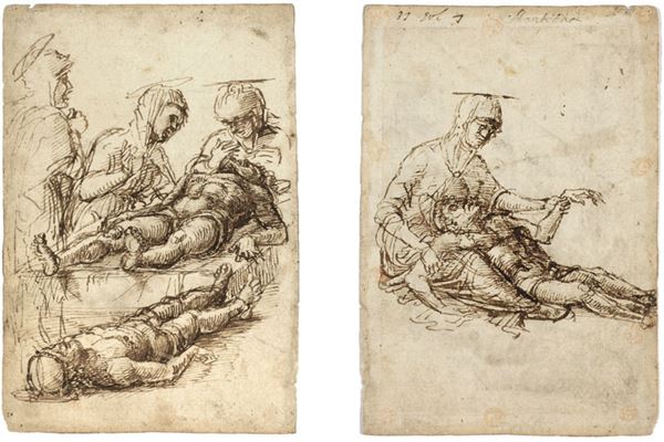 Andrea Mantegna - «Compianto sul Cristo morto» (recto) e «Pietà» (verso)