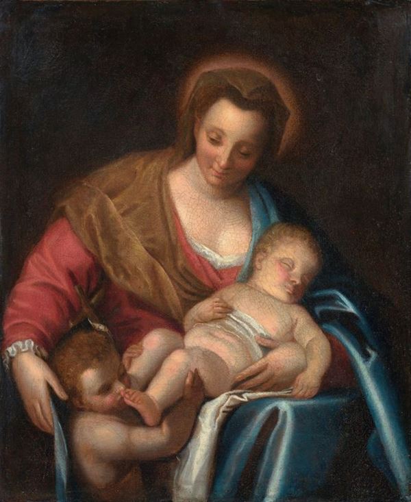 Scuola genovese del XVII secolo - Madonna col Bambino