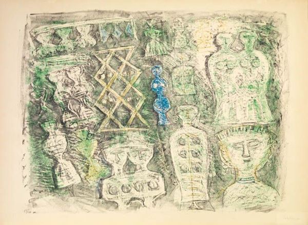 Massimo Campigli - Donne su fondo verde