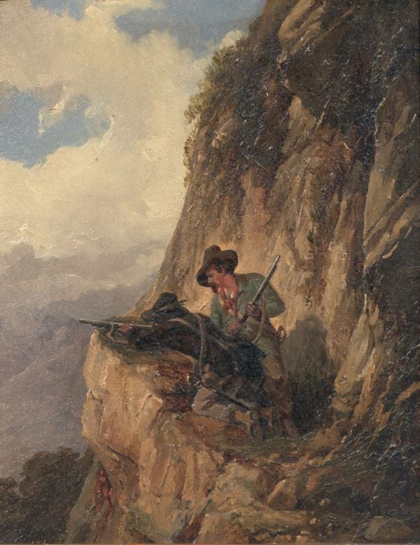 Pompeo Pozzi - Due cacciatori in montagna