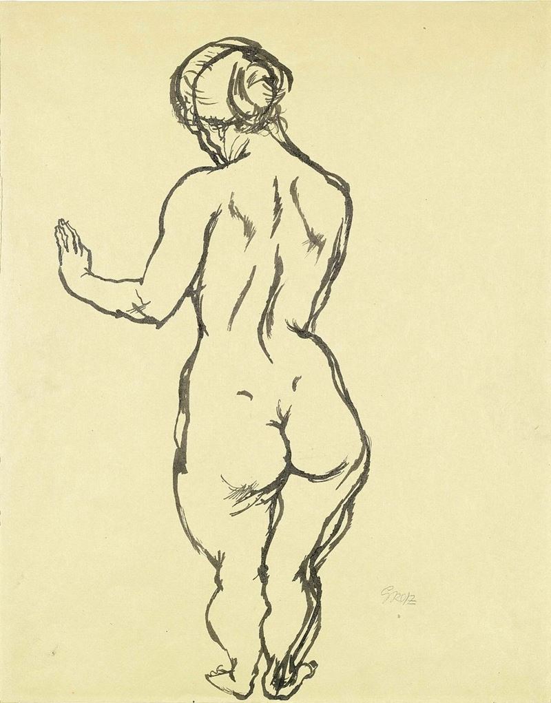 George Grosz - Nudo in Piedi