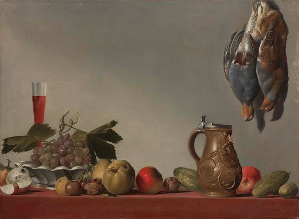 Pieter Claesz (attr. a) - Natura morta con frutta e pernici