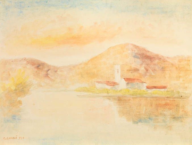 Carlo Carrà - Paesaggio di Lago