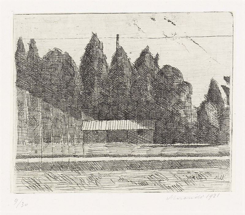 Giorgio Morandi - Campo di Tennis ai Giardini Margherita a Bologna