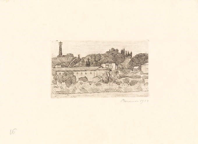 Giorgio Morandi - Paesaggio (veduta Dell'osservanza a Bologna)