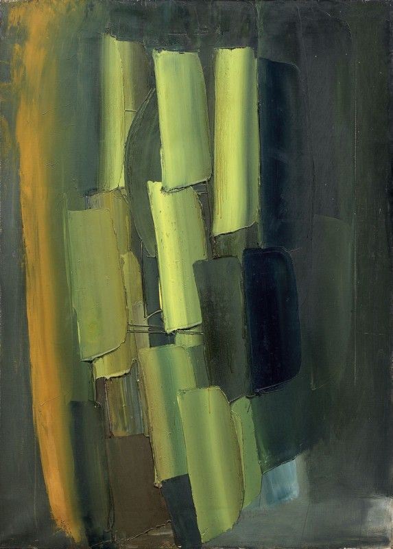Alfredo Chighine - Composizione nero e giallo