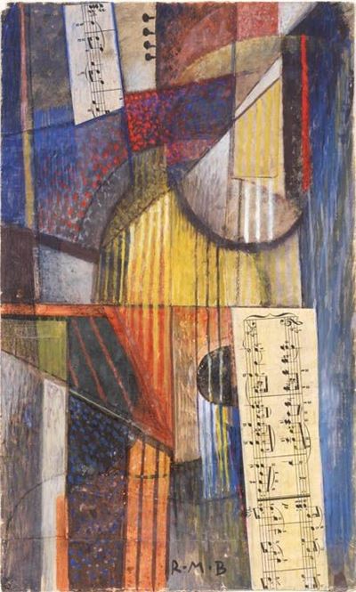 Composizione Cubo-futurista. Chitarra + Musica