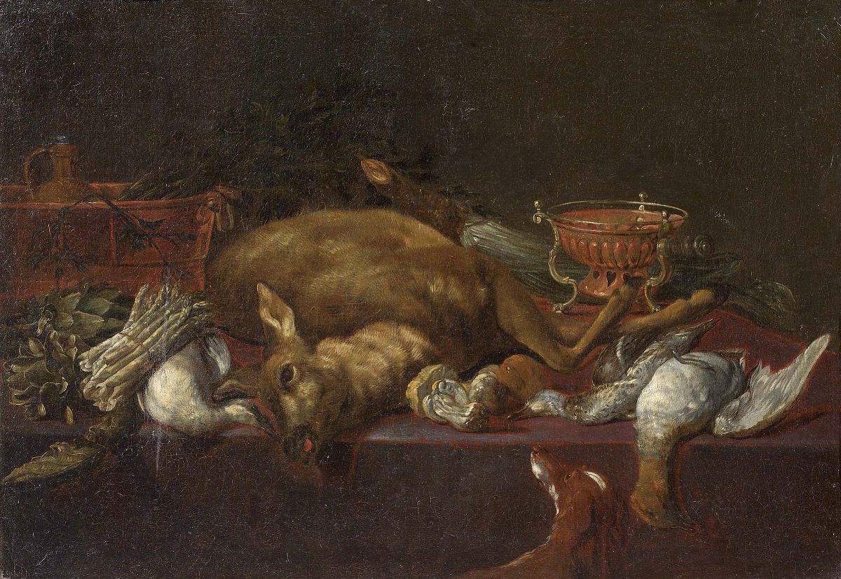 Adriaenssen Alexander (attr. A) - «natura Morta con Crostacei e Verdure» e «natura Morta con Cacc...