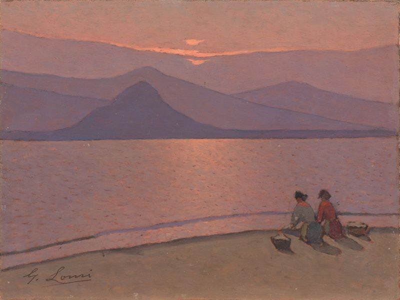 Giovanni Lomi - Sul Lago Verso il Tramonto