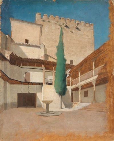 Alhambra, Cortile con Cipresso