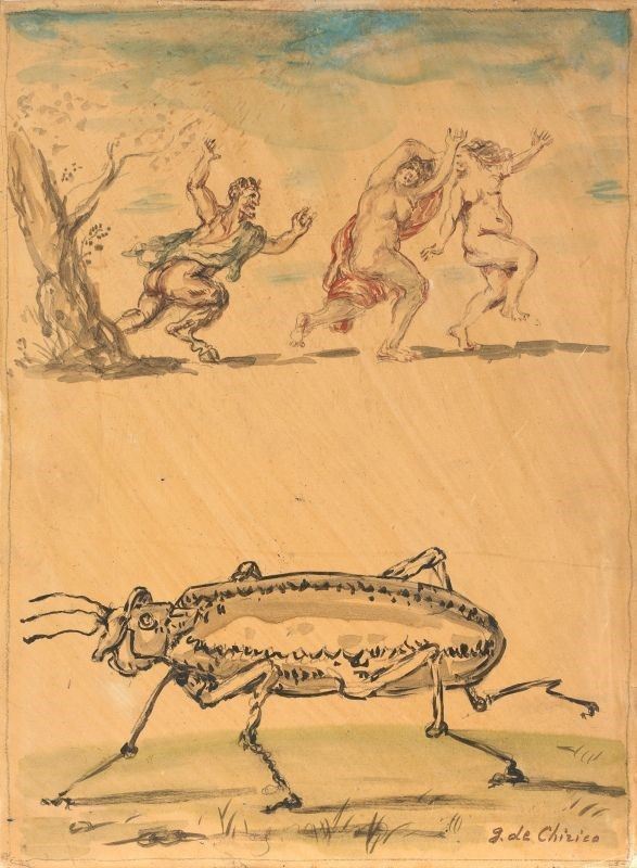 Giorgio De Chirico - La Mitologia nella Danza dello Scarabeo Sacro