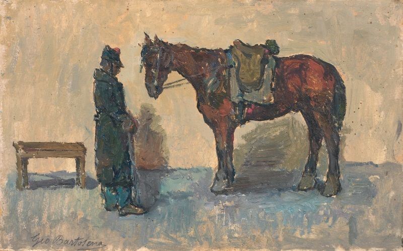 Giovanni Bartolena - Cavallo con Soldato