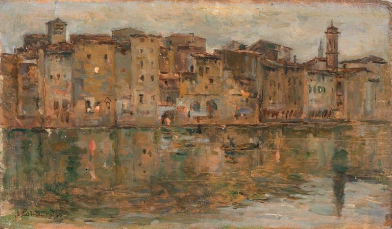 Alfonso Hollaender - L'arno a Firenze