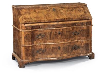 Bureau Lastronato in Legno di Noce e Radica