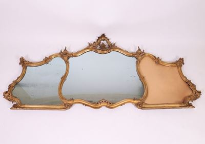 Specchiera in Legno Intagliato e Dorato
