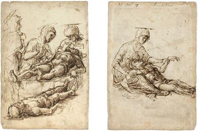 «compianto sul Cristo Morto» (recto) e «pietà» (verso)