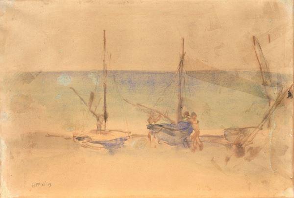 Ardengo Soffici - Barche sulla spiaggia