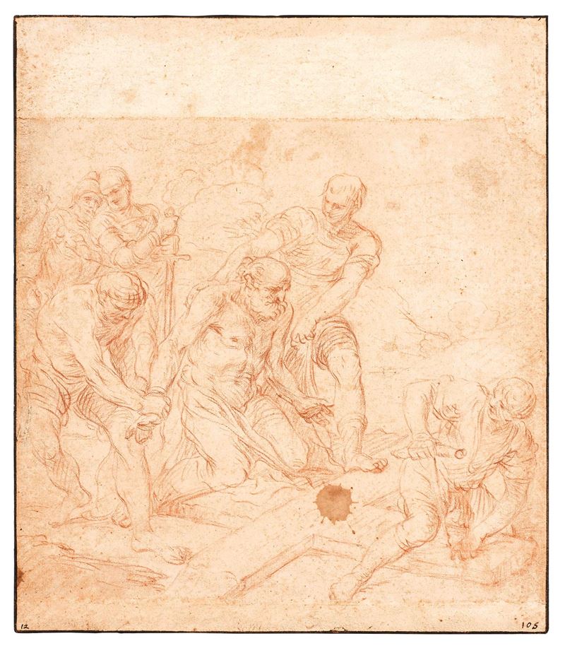 Domenico Zampieri, Detto Domenichino (attr. A) - Studio per un Martirio di Sant'andrea