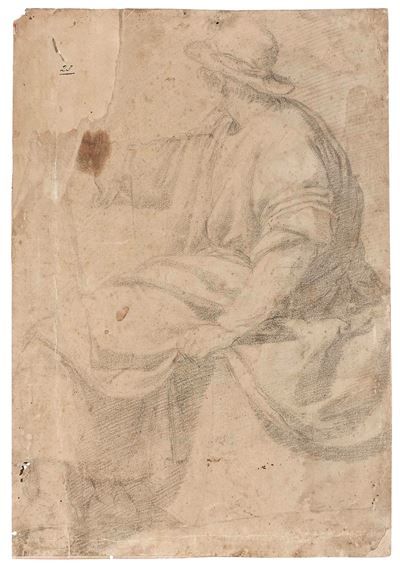 Uomo Seduto con Cappello