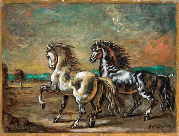 Giorgio de Chirico - Due cavalli