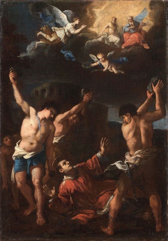 Scuola Napoletana del XVII Secolo - Martirio di Santo Stefano