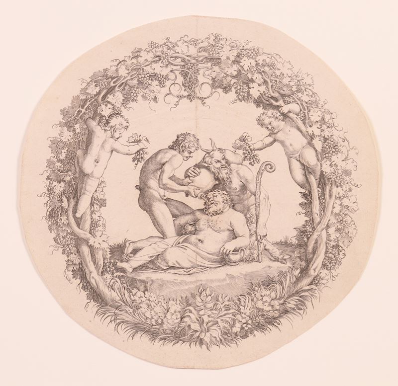 Annibale Carracci (ambito Di) - La Tazza con Sileno Ebbro