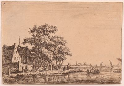 Paesaggio Fluviale con Chiesa