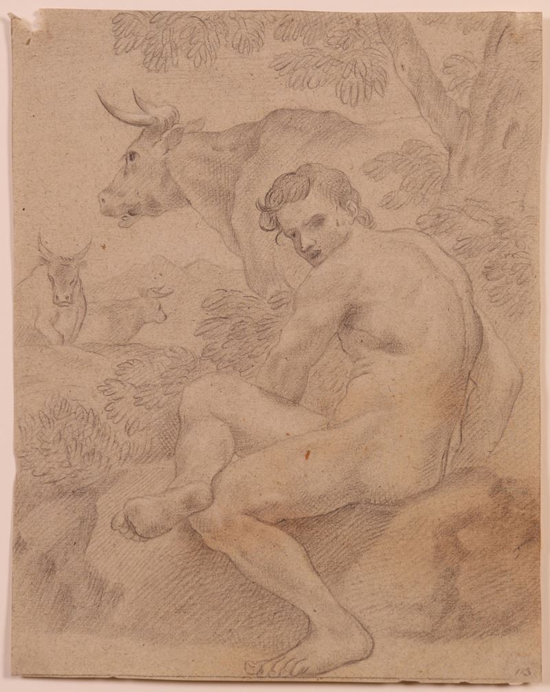 Francesco Londonio (seguace Di) - Nudo con Armenti