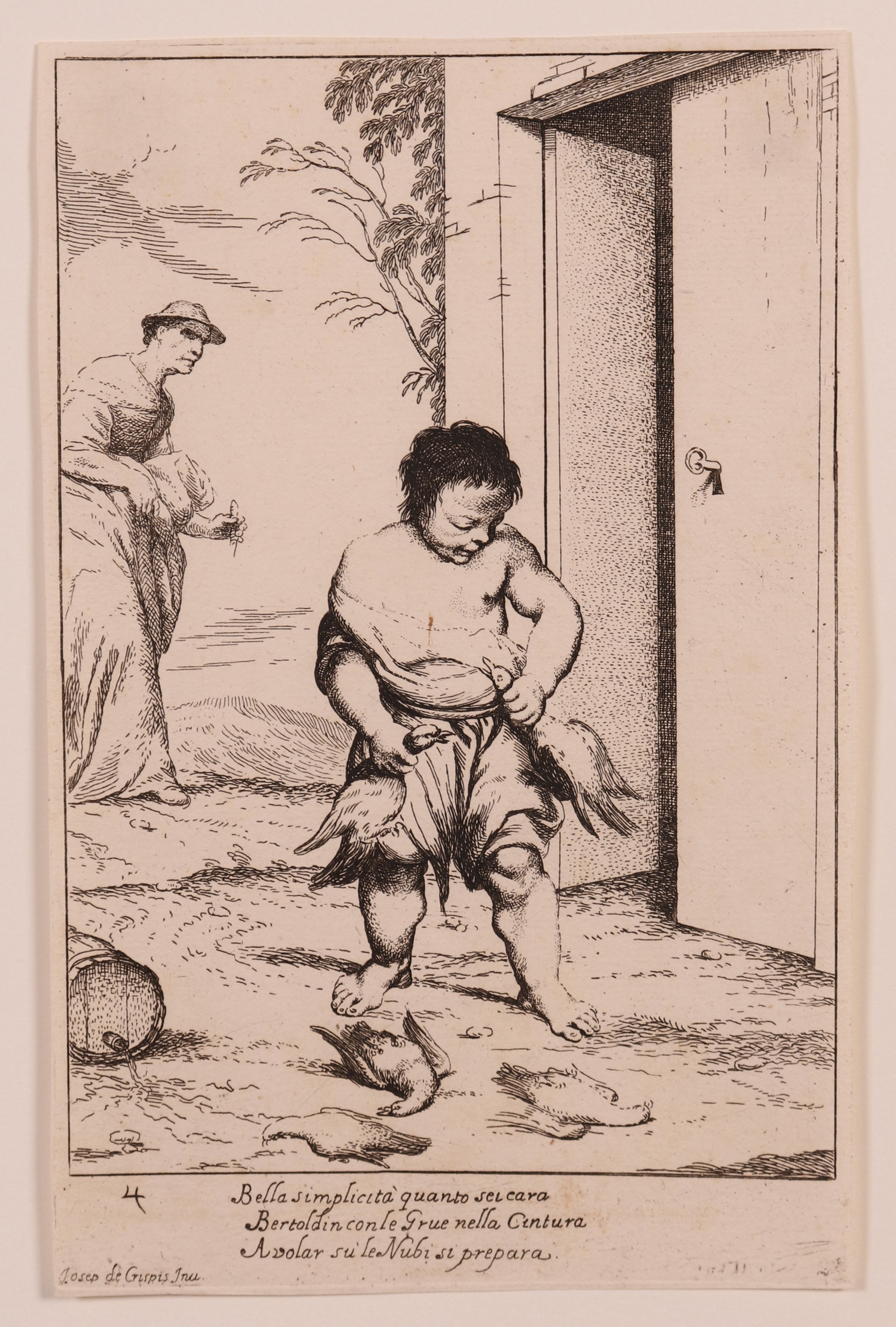 Giuseppe Maria Crespi, Detto Spagnolo - Lotto di Sette Incisioni da «bertoldino»