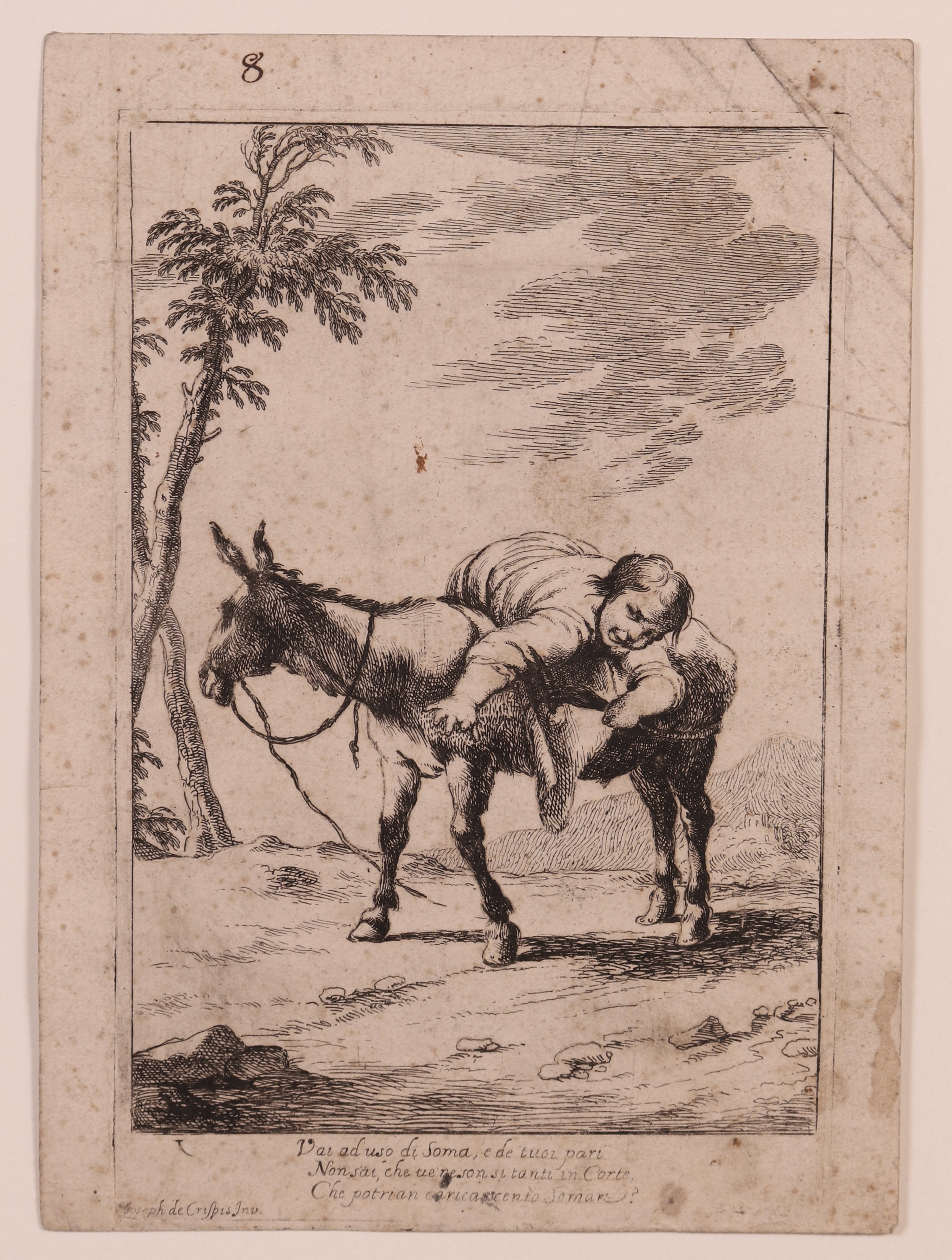 Giuseppe Maria Crespi, Detto Spagnolo - Lotto di Sette Incisioni da «bertoldino»