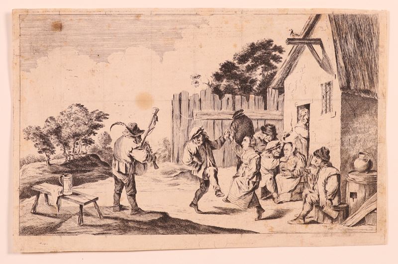David Teniers il Giovane (presumibilmente Da) - «bevitori» e «ballo Campestre»