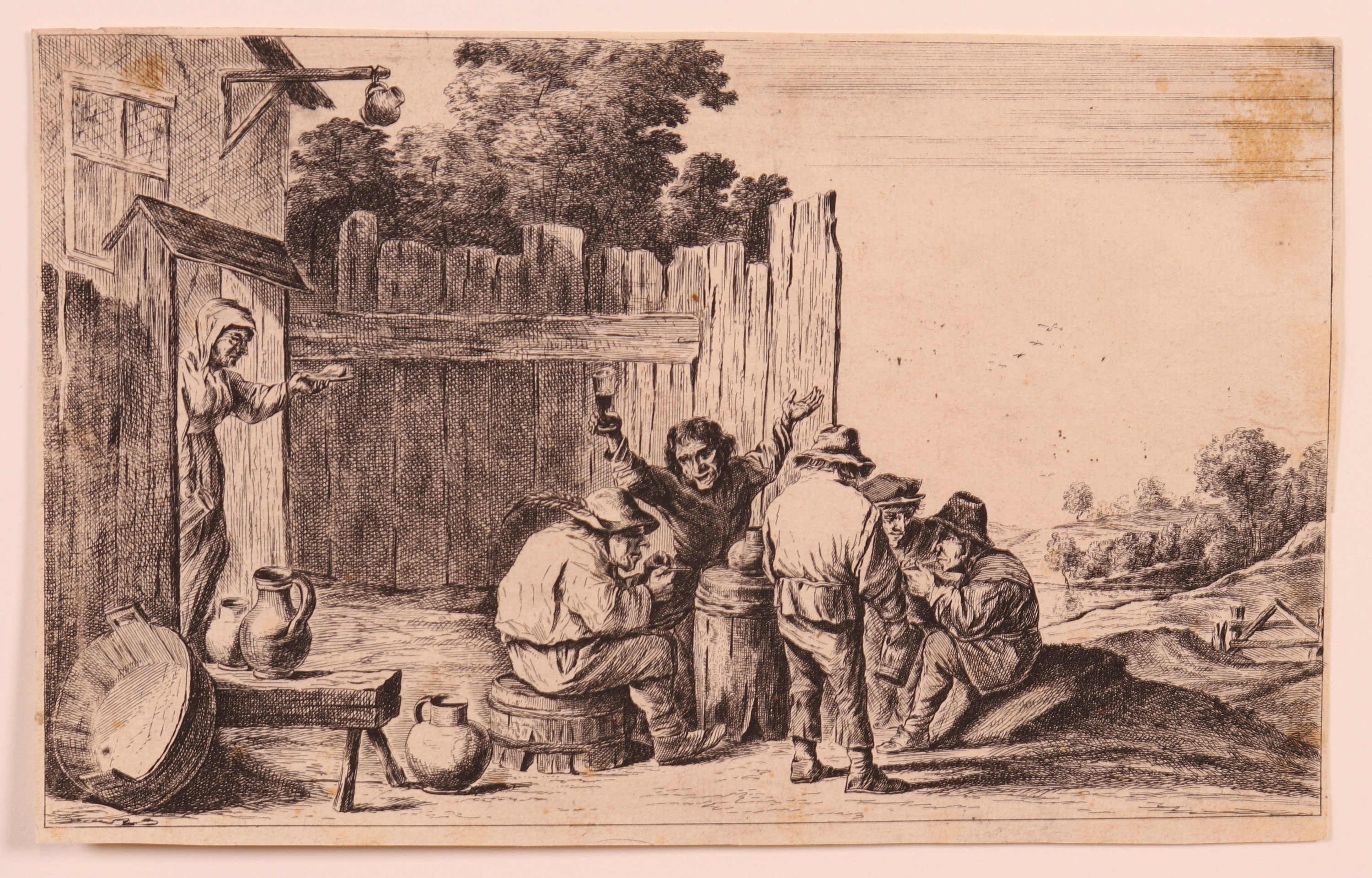 David Teniers il Giovane (presumibilmente Da) - «bevitori» e «ballo Campestre»