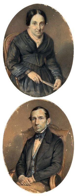 «ritratto di Signora con Ventaglio» e «ritratto di Gentiluomo Seduto»