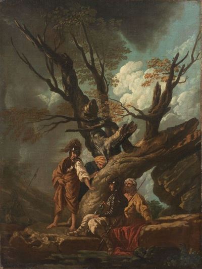 Paesaggio con Armigeri