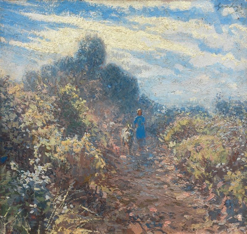 Raffaello Gambogi - Contro Sole a Nibbiana Presso Quercianella