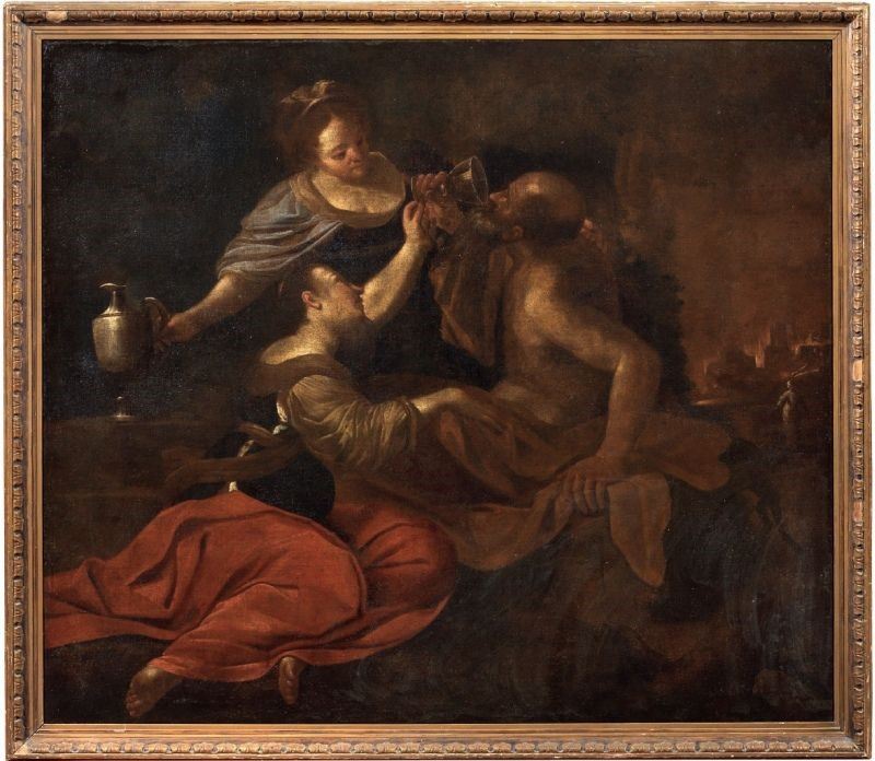 Scuola Bolognese del XVII Secolo - Loth e le Figlie