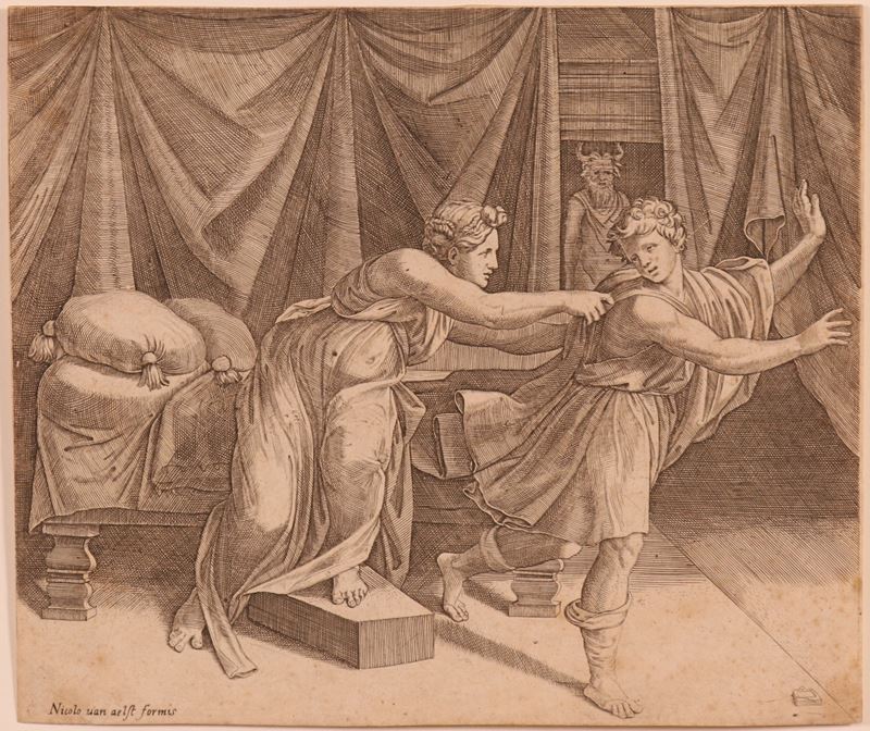 Marcantonio Raimondi - Giuseppe e la Moglie di Putifarre