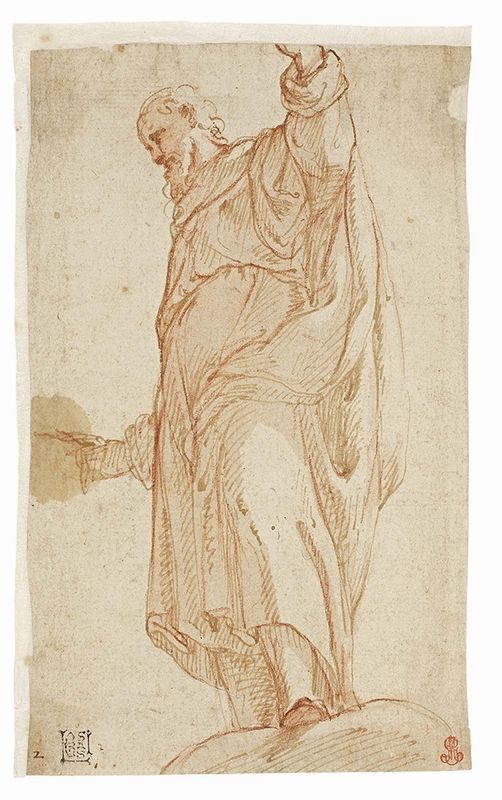 Anonimo romano del XVI secolo - Figura in scorcio