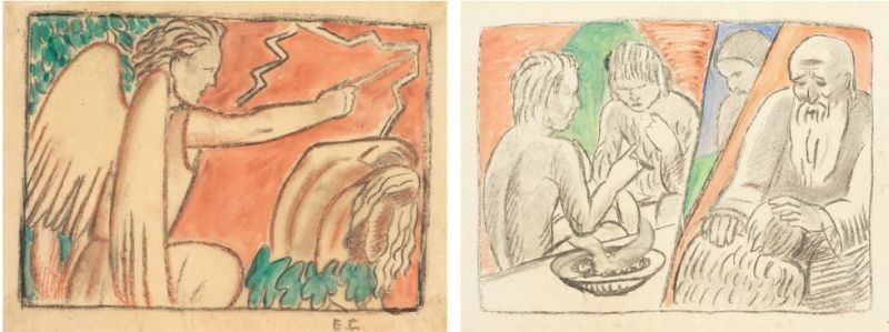 Elisabeth Chaplin - «L'angelo Caccia Adamo ed Eva» e «il Figliol Prodigo»
