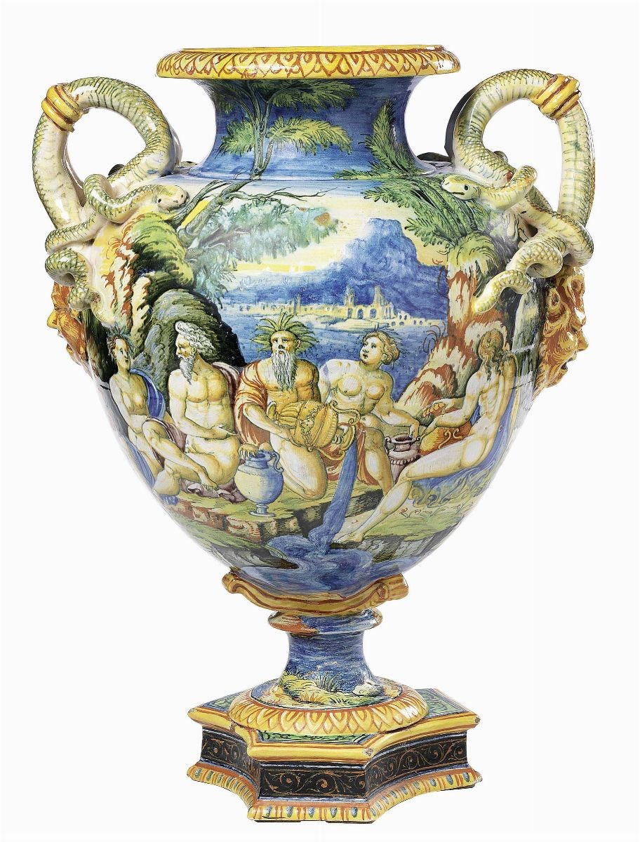 Anfora in Maiolica Biansata da Parata